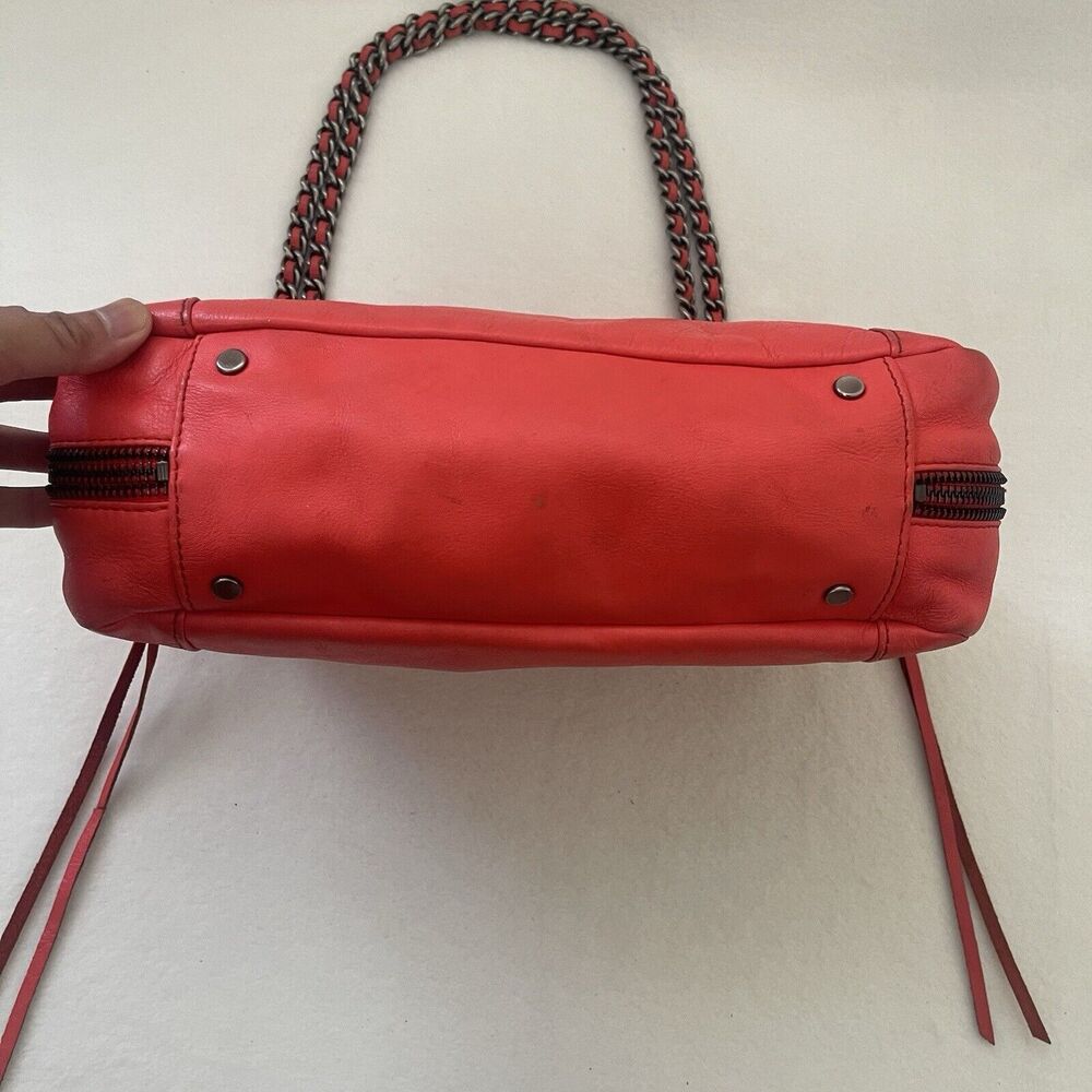 Rebecca Minkoff Swing Chain Orange Persimmon Leather Shoulder Bag - Picture 8 of 16